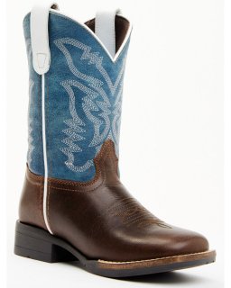 Stylish Cody James Boys' Walker Western Boots - Broad Square Toe | Brown