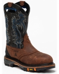 Stylish Cody James Men's 11" Decimator Waterproof Western Work Boots - Nano Composite Toe | Brown