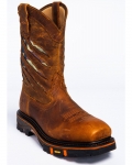Stylish Cody James Men's Flag Western Work Boots - Nano Composite Toe | Brown Stylish Cody James Men's Flag Western Work Boots - Nano Composite Toe | Brown