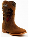 Stylish Cody James Boys' Light Up Western Boots - Broad Square Toe | Brown Stylish Cody James Boys' Light Up Western Boots - Broad Square Toe | Brown