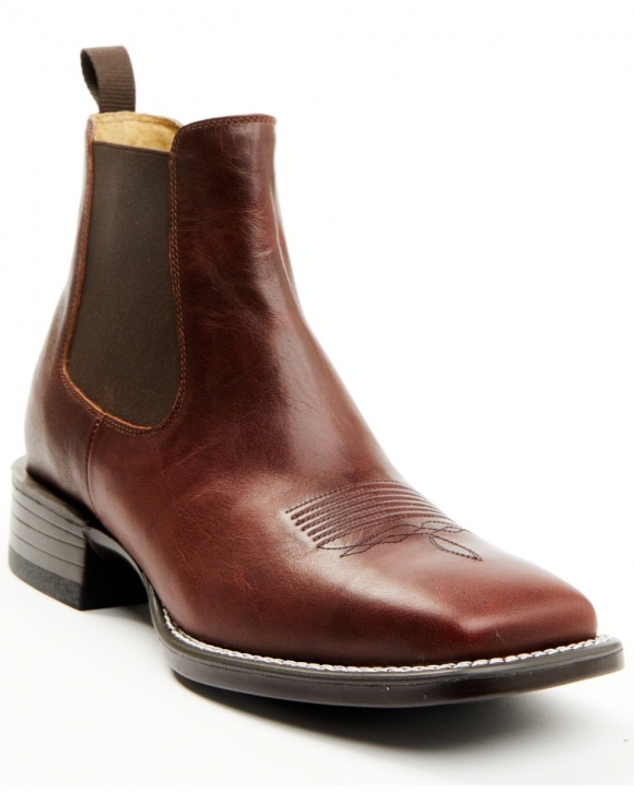 Stylish Cody James Men's Jones Chelsea Boots - Broad Square Toe | Cognac
