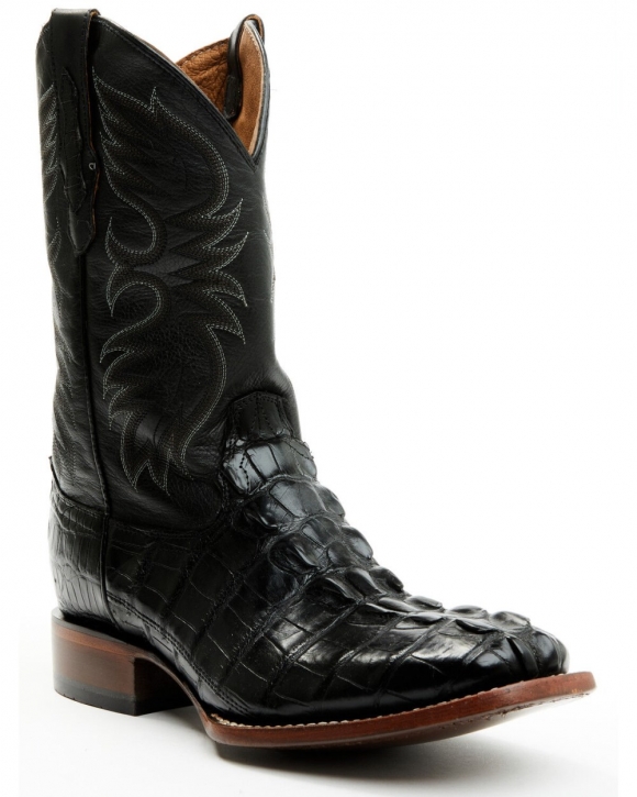 Stylish Cody James Men's Exotic Alligator Western Boots - Broad Square Toe | Black