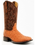 Stylish Cody James Men's Exotic Full Quill Ostrich Western Boots - Broad Square Toe | Tan