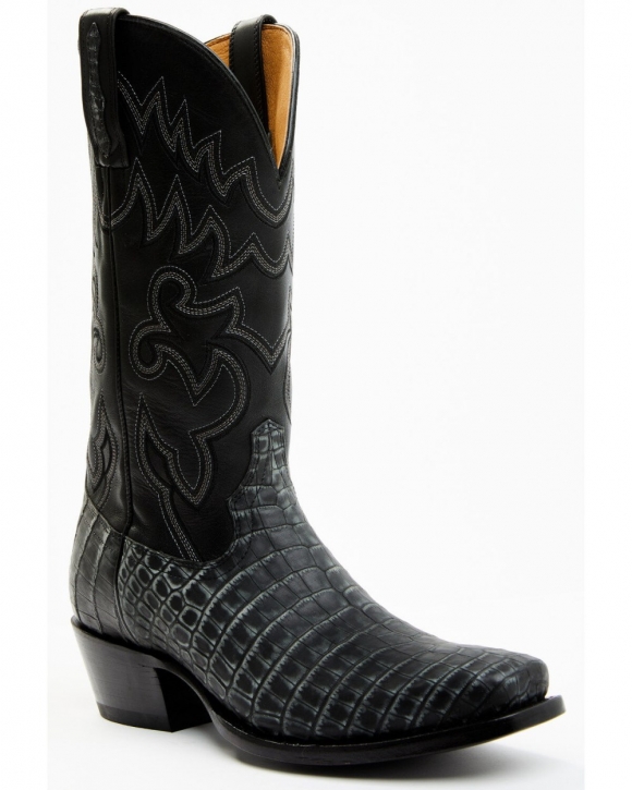 Stylish Cody James Men's Exotic Alligator Western Boots - Square Toe | Grey