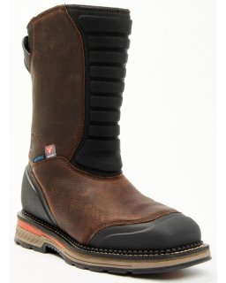 Stylish Cody James Men's Pull-On Insulated Work Boots - Composite Toe | Brown