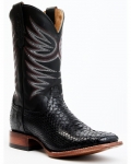 Stylish Cody James Men's Matte Python Exotic Western Boots - Broad Square Toe | Black Stylish Cody James Men's Matte Python Exotic Western Boots - Broad Square Toe | Black