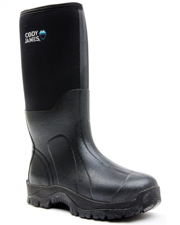 Stylish Cody James Men's Glacier Guard Insulated Rubber Boots - Soft Toe | Black