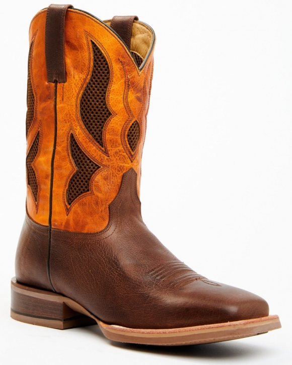 Stylish Cody James Men's Xtreme Xero Gravity Western Performance Boots - Broad Square Toe | Orange