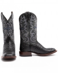 Stylish Cody James Men's Caiman Embroidered Exotic Boots - Broad Square Toe | Black Stylish Cody James Men's Caiman Embroidered Exotic Boots - Broad Square Toe | Black