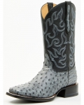 Stylish Cody James Men's Exotic Full Quill Ostrich Western Boots - Broad Square Toe | Grey Stylish Cody James Men's Exotic Full Quill Ostrich Western Boots - Broad Square Toe | Grey