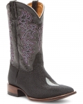 Stylish Cody James Men's Exotic Stingray Western Boots - Broad Square Toe | Black Stylish Cody James Men's Exotic Stingray Western Boots - Broad Square Toe | Black