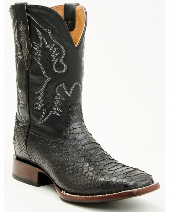 Stylish Cody James Men's Exotic Python Western Boots - Broad Square Toe | Grey