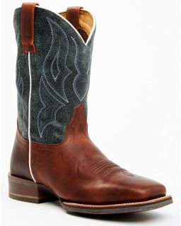 Stylish Cody James Men's Xtreme Xero Gravity Western Performance Boots - Broad Square Toe | Brown/blue