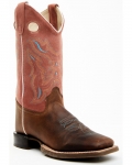 Stylish Cody James Boys' Inlay Western Boots - Broad Square Toe | Brown Stylish Cody James Boys' Inlay Western Boots - Broad Square Toe | Brown