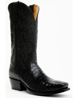 Stylish Cody James Men's Exotic Alligator Western Boots - Square Toe | Black