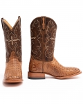 Stylish Cody James Men's Burnished Caiman Exotic Boots - Wide Square Toe | Brown Stylish Cody James Men's Burnished Caiman Exotic Boots - Wide Square Toe | Brown