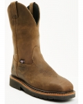 Stylish Cody James Men's Pull-On Waterproof Work Boots - Composite Toe | Brown