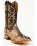 Stylish Cody James Men's Exotic Python Western Boots - Broad Square Toe | Dark Brown Stylish Cody James Men's Exotic Python Western Boots - Broad Square Toe | Dark Brown