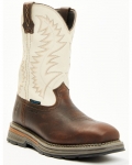 Stylish Cody James Men's Tyche Palace Pull-On Waterproof Work Boots - Composite Toe | Ivory