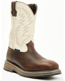 Stylish Cody James Men's Tyche Palace Pull-On Waterproof Work Boots - Composite Toe | Ivory