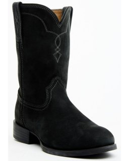 Stylish Cody James Cush Core Men's Highland Roper Western Boots - Round Toe | Black
