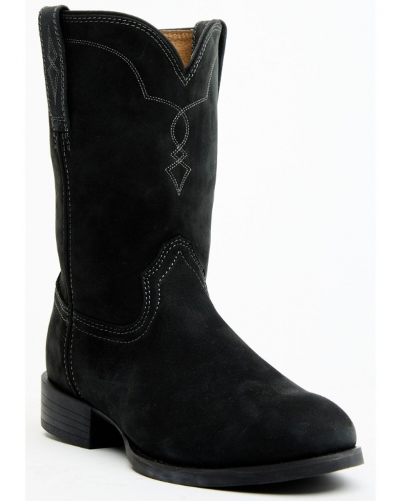 Stylish Cody James Cush Core Men's Highland Roper Western Boots - Round Toe | Black