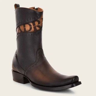 Cuadra Men's Engraved Black Leather Boot | New Arrivals