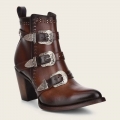 Cuadra Women's Handwoven Brown Leather Bootie | New Arrivals