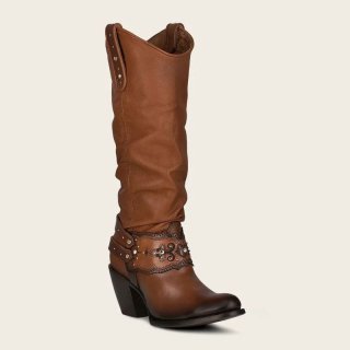 Cuadra Women's Hand Painted Honey Leather Boot With Crystals | New Arrivals