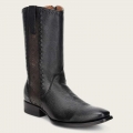 Cuadra Men's Engraved Black Deer Leather Boot | New Arrivals
