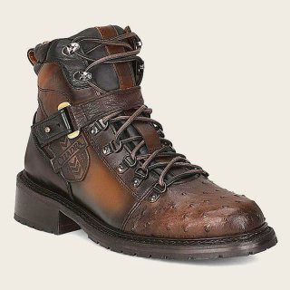 Cuadra Men's Urban Brown Ostrich Leather Boot | New Arrivals