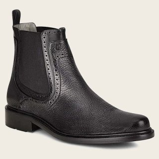 Cuadra Men's Black Deer Minimalistic Bootie-Deer - Black | New Arrivals