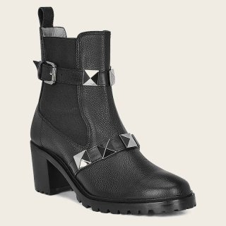 Cuadra Women's Urban Black Bootie With Decorative Stripes | New Arrivals
