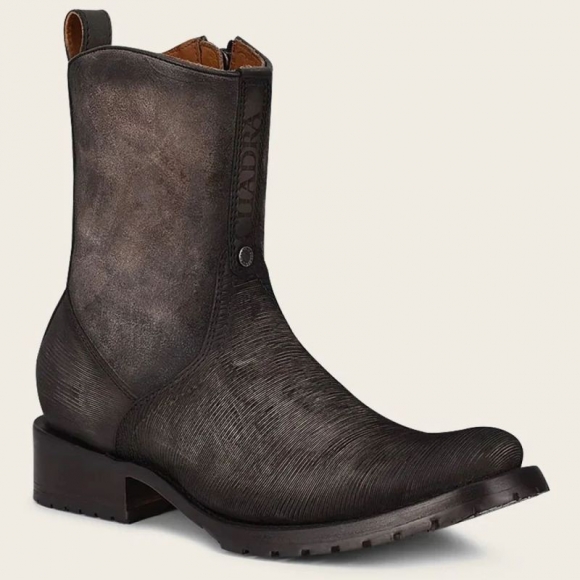 Cuadra Men's Grey Biker Urban Leather Boot-Bovine - Grey | New Arrivals