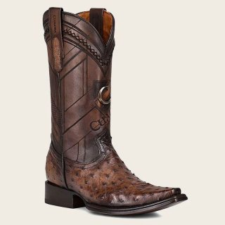 Cuadra Men's Engraved Dark Brown Leather Boot | New Arrivals