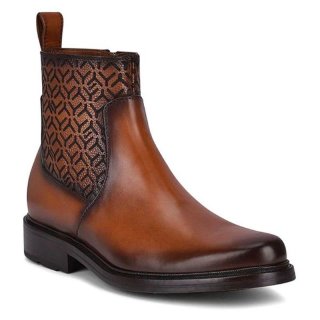 Cuadra Men's Hand-Painted Honey Leather Engraved Boot | New Arrivals