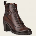 Cuadra Women's High Heel Urban Brown Leather Bootie | New Arrivals