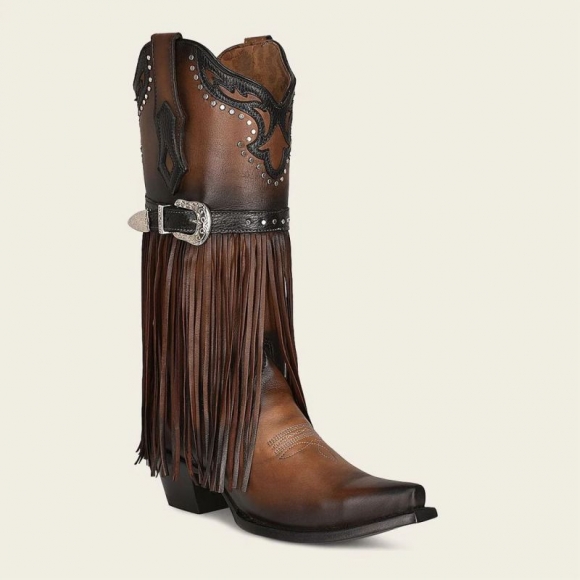 Cuadra Women's Brown Fringed Cowboy Boot | New Arrivals