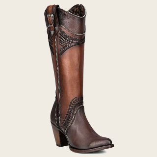 Cuadra Women's Hand Painted Embroidered Honey Leather Boot | New Arrivals