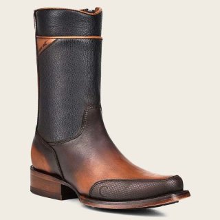 Cuadra Men's Urban Brown Leather Boot With Laser Engraving Motifs | New Arrivals