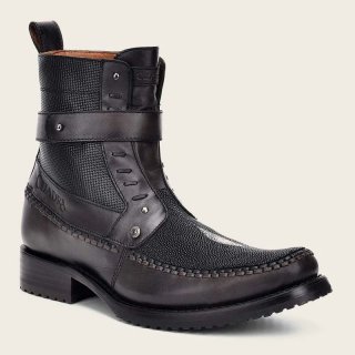 Cuadra Men's Handwoven Black Leather Boot | New Arrivals