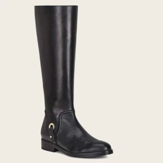 Cuadra Women's Hand-Painted Black Leather Riding Boot | New Arrivals