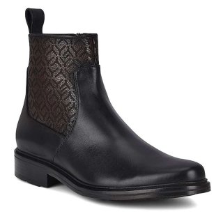 Cuadra Men's Hand-Painted Black Leather Engraved Boot | New Arrivals