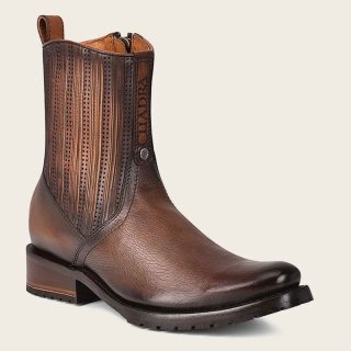 Cuadra Men's Hand-Painted Honey Leather Urban Boot-Bovine - Honey | New Arrivals