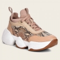 Cuadra Women's Genuine Python Peach Leather Sneakers | New Arrivals
