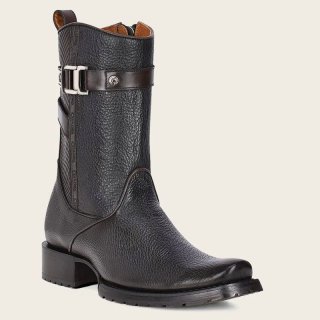 Cuadra Men's Hand-Painted Black Leather Urban Boot | New Arrivals