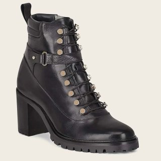Cuadra Women's High Heel Urban Black Leather Bootie | New Arrivals