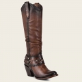 Cuadra Women's Hand-Painted Brown Leather Boot With Austrian Crystals | New Arrivals