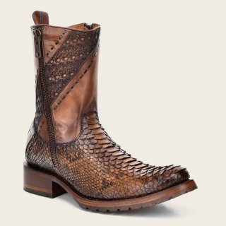 Cuadra Men's Engraved Honey Leather Boot | New Arrivals