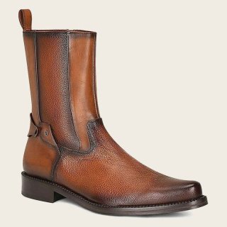 Cuadra Men's Hand-Painted Honey Deer Leather Boot | New Arrivals